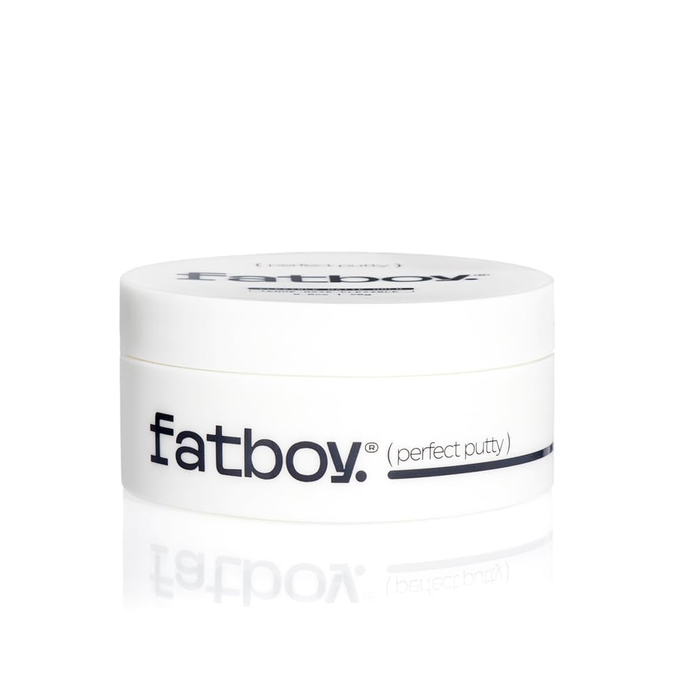 Fatboy Hair Perfect Putty, Styling Kaolin Clay Putty, Medium Hold for Volume &amp; Texture, Matte Finish, Hair Care for All Hair Types, Flexible Lightweight Formula, Paraben Free, Color Safe, 2.6 Oz