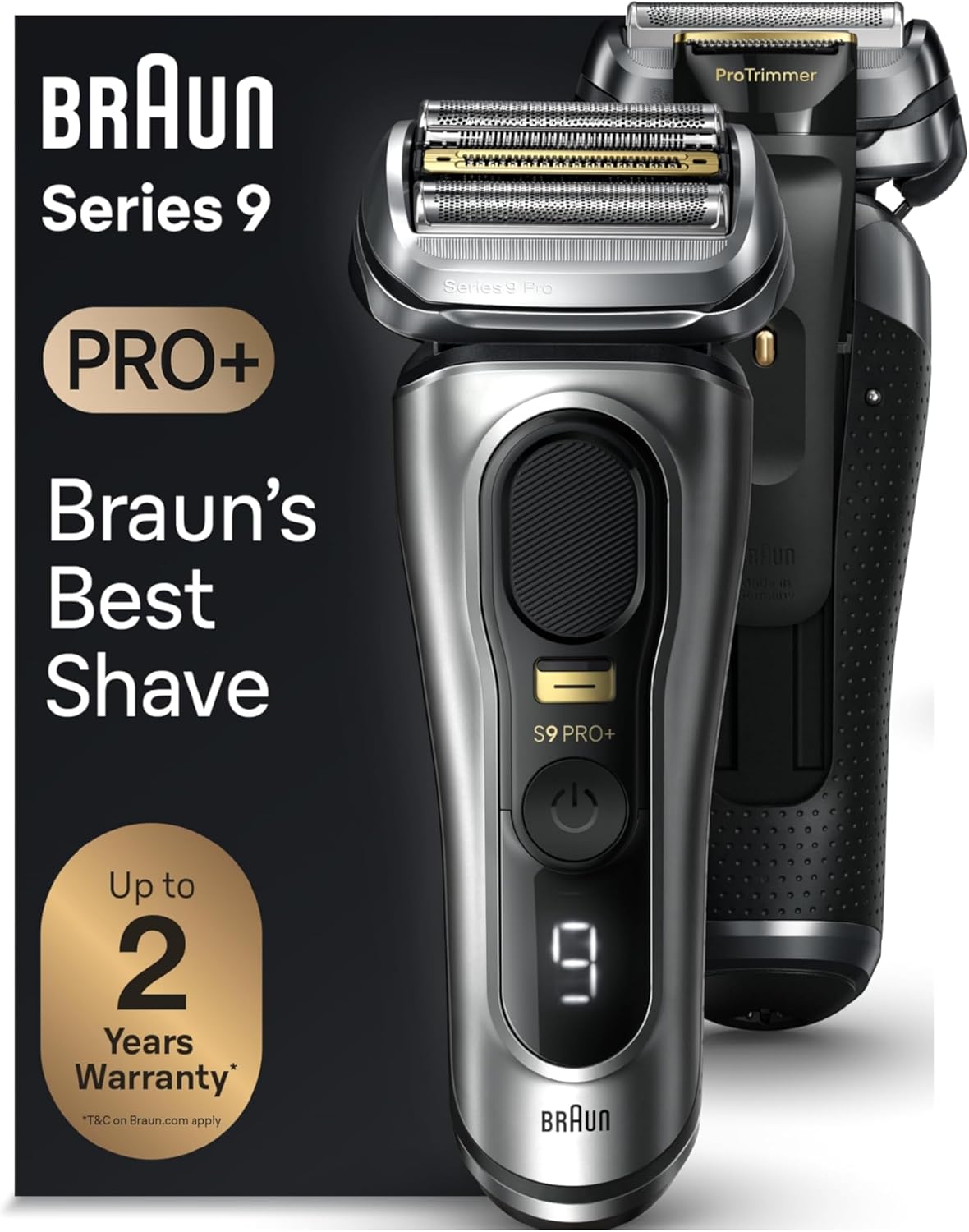 Braun Series 9 PRO+ Electric Razor for Men, 5 Pro Shave Elements &amp; Precision Long Hair Trimmer, 6in1 SmartCare Center, Wet &amp; Dry Electric Shaver for Smooth Skin with 60min Battery Runtime, 951